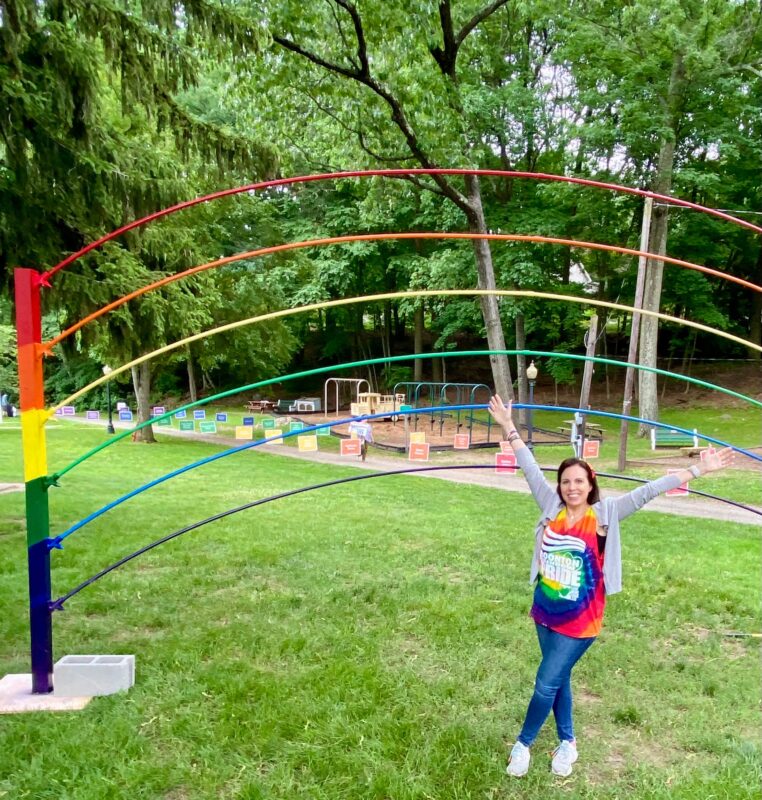 A lady at a playground